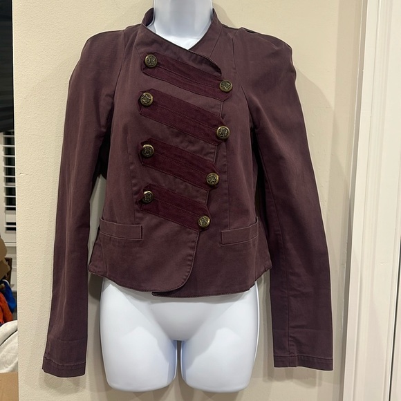 London Jean purple military style jacket- size 2 - Picture 1 of 8